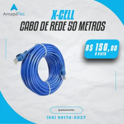 CABO DE REDE 50 METROS RJ45 X-CELL