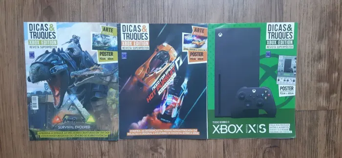 3 revistas Superpôster  Dicas & Truques Xbox conservadas <br>