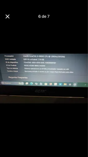 Notebook Acer Aspire 3 N19C1 10°geração 