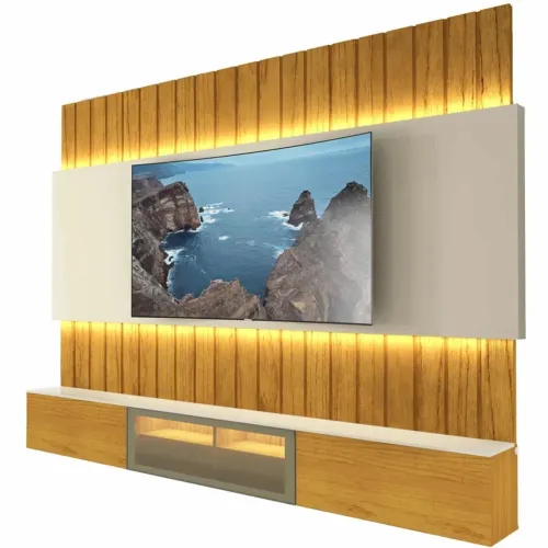 Home Theater Reflecta Larg. 2.30m C/Led 100% MDF para TV até 85" rf65