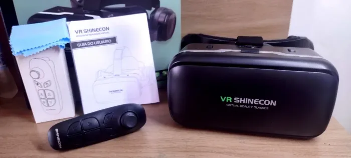 Óculos VR para Celular c/ fones e controle