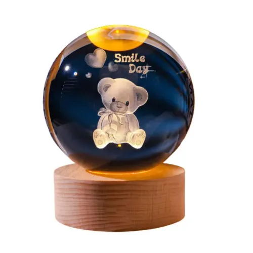 Luminária Mesa Bola De Cristal Led Rgb Oasis de Urso Novo Loja Coimbra Computadores