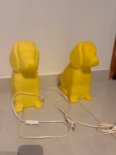 Kit 2 luminárias cachorro tobby abajur para quarto infantil.