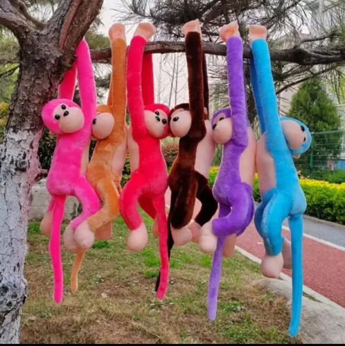Macacos de Pelúcia Coloridos