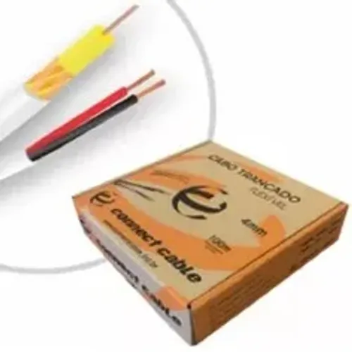 Cabo Cftv 4mm + 2x26 Awg-75 Ohms-80% Br 100 Metros connect cable  2211