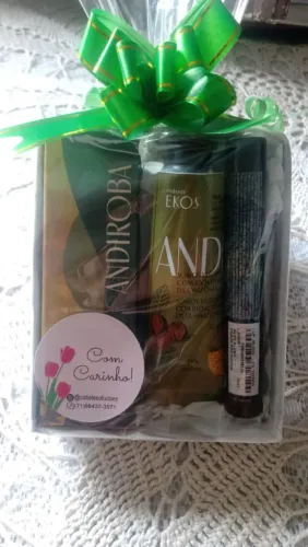 Kit presenteavel Baton com creme de mãos Andiroba 
