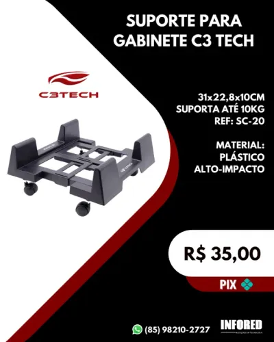 Suporte para gabinete C3 tech SC-20
