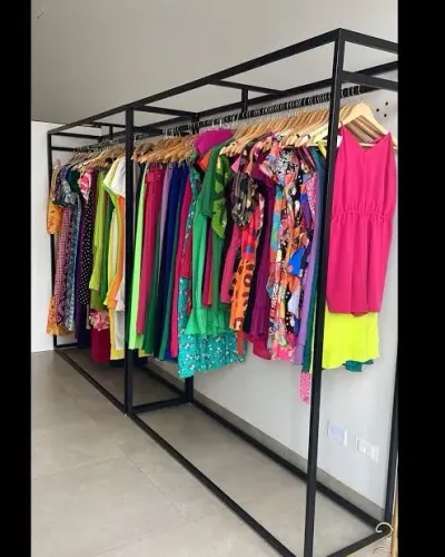 Arara de parede para loja, cabideiro, organizador de roupas