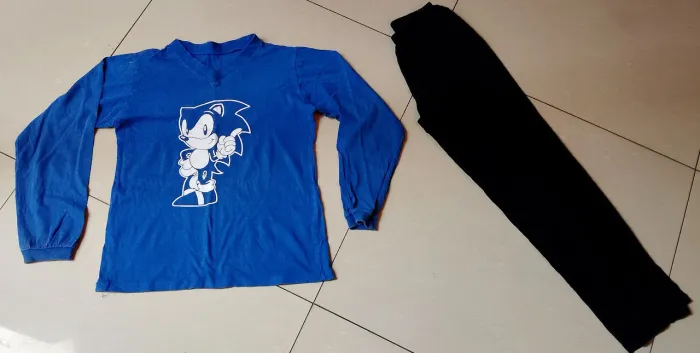 Pijama inverno  Infantil do Sonic - Conforto e Diversão!Tam 10
