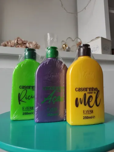 Kit Caseirinho capilar de Açaí Caseirinho de mel Caseirinho rícino (marca da Fioterapia) 