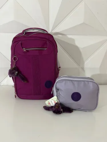 Kit Mochila Grande Kipling + Estojo Grande