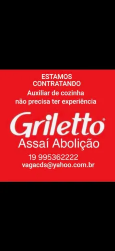 Auxiliar de serviço Alimentação
