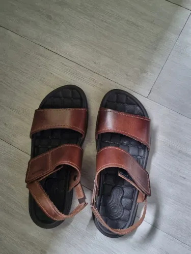 Sandália masculina couro