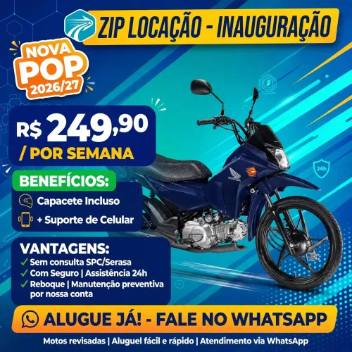 Locação Pop 110 ES 0km