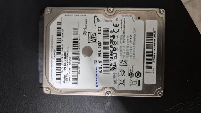 HD de Notebook 500GB Samsung