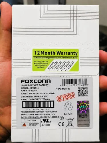 Bateria Foxconn iPhone 12 / 12 Pro 2775mAh Nova Lacrada