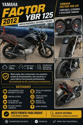Yamaha Factor YBR 2012 - 7.800,00