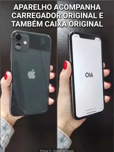iPhone 11 bateria 100% acompanha carregador original