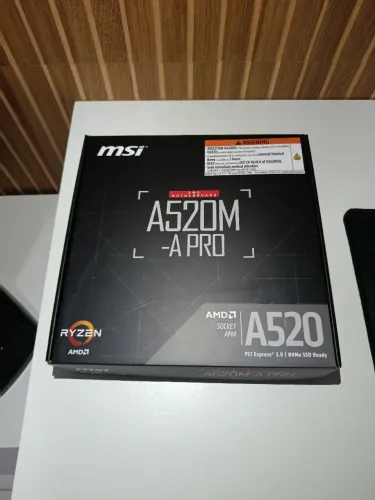 Placa mãe mais a520m-a pro nuca aberta