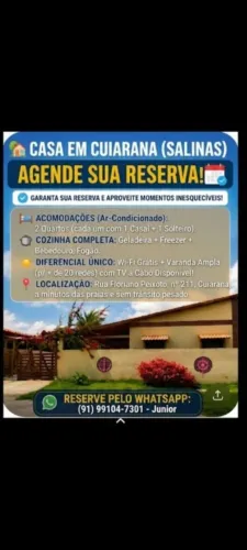 Aluguel casa por temporada em cuiarana - salinas