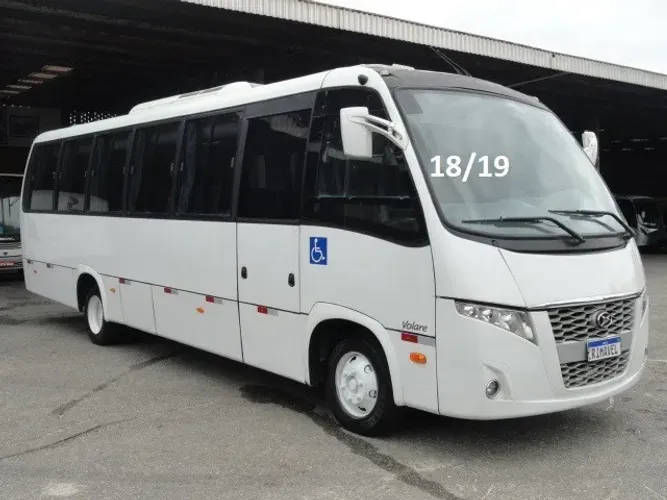 Micro Ônibus Executivo Volare W9 Cummins Ano 18/19 Janelado 33 Lugares Completo