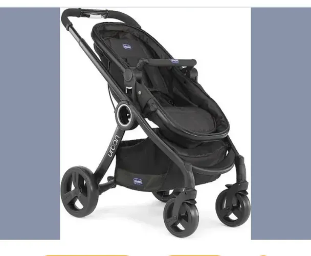 Carrinho de Bebê Chicco Urban Plus 3 em 1 completo