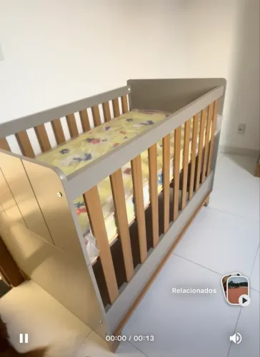 BERÇO MINI CAMA - AMERICANO PERMOBILI BISCOITO C/ COLCHÃO