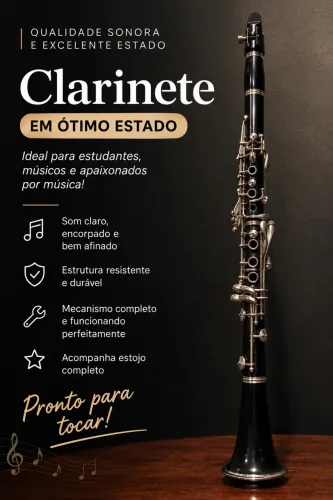 Clarinete 17 Chaves - Ótimo Estado + Estojo