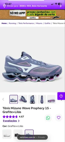 Mizuno pro 15 roxo 