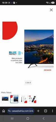 Tv smart aiwa 55"