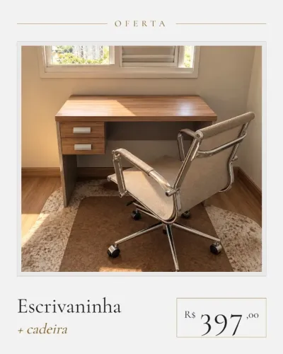 Conjunto de móveis de escritório