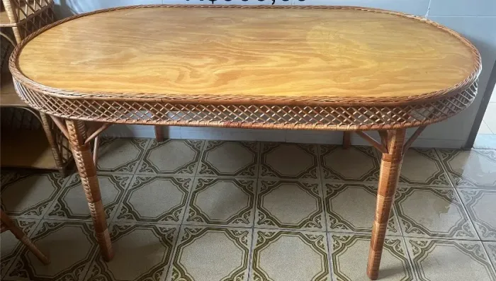 Mesa jantar em vime