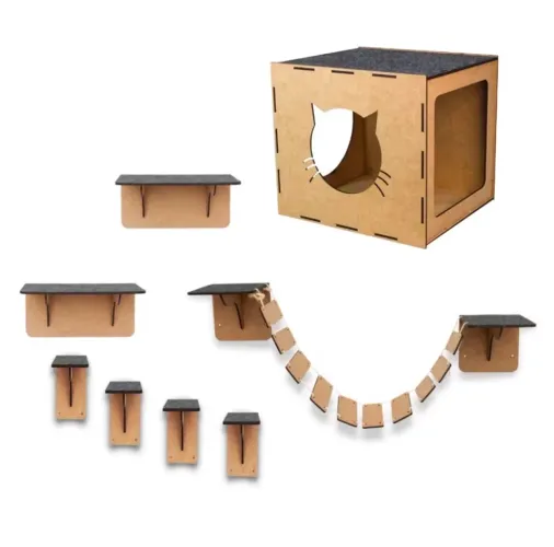 Playground para gatos 8 peças 