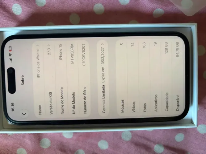 iPhone 15 128gb na garantia da Apple