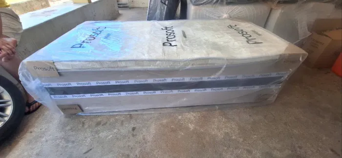 cama box. solteiro 12cm de espuma. promoção