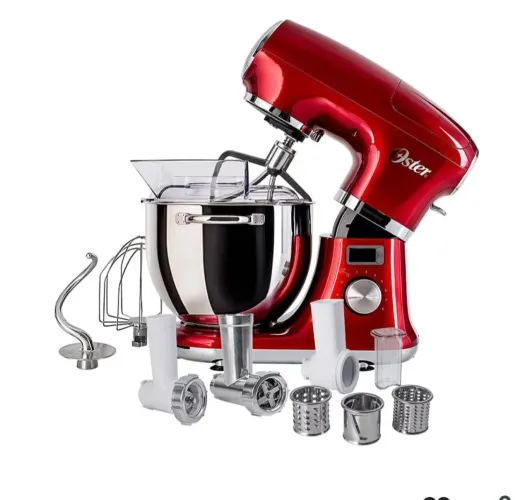 Kit Completo Batedeira Planetária Cinza Digital Multifuncional com Acessórios Oster