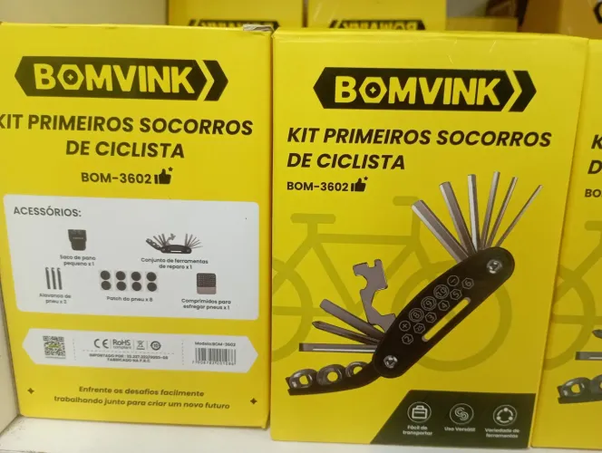 Kit Ferramentas Primeiros Socorros Ciclista Bike Bomvink<br>