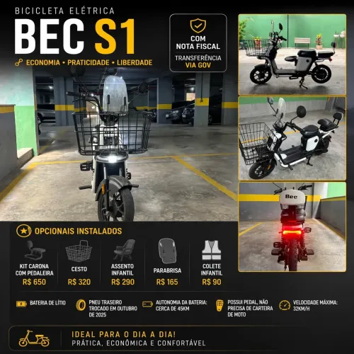 Bicicleta elétrica bee S1
