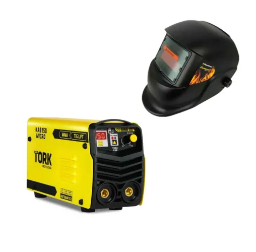 Kit Máquina de Solda 150a + Máscara c/ escurecimento automático (Promoção)