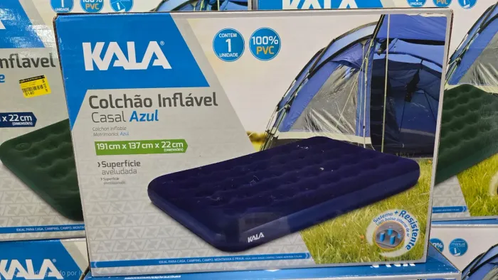 Colchão inflável Casal azul