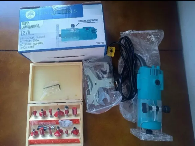 Tupia laminadora+ kit fresas 12pecas Promoção só 249,00 Novo na caixa 