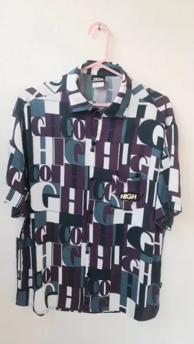 Camisa de Botão High Company Mural Navy