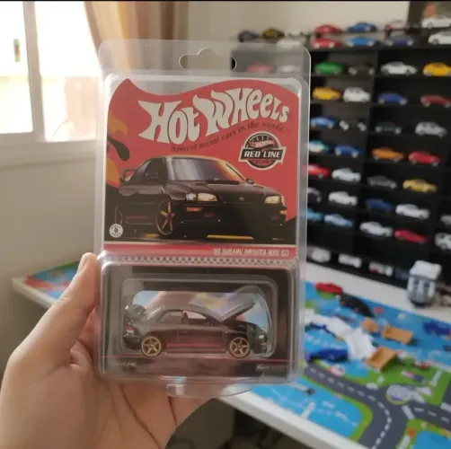 Hotwheels RLC 1998 Subaru Impreza WRX STi Redline Club Edition Diescast colecionável 1.64