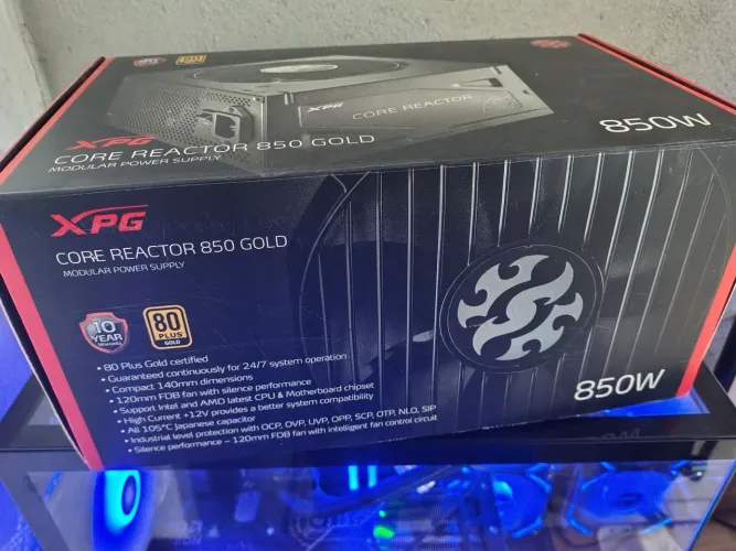 Fonte XPG Core Reactor 850W ? 80 Plus Gold ? 100% Modular ? Topo de Linha