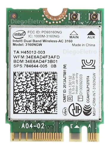 wifi intel ac 3160NGW