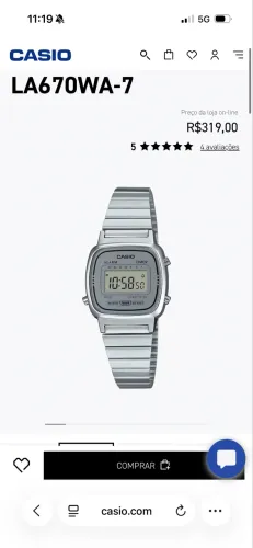 Relógio CASIO