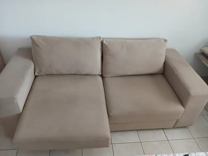 Sofá Retratil, em tecido, 3 Lugares, 2,08m