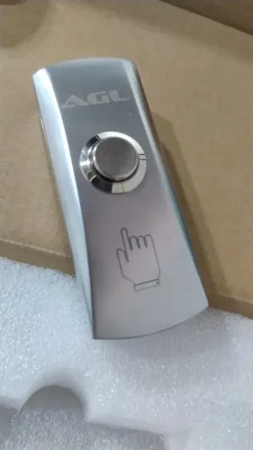 Botoeira Acionador Inox De Fechadura Contato Seco Prata - AGL