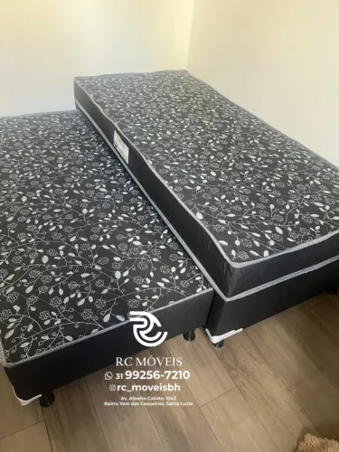 Cama box de solteiro Bibox 88x1.88 com Auxiliar D33 Direto da Fábrica
