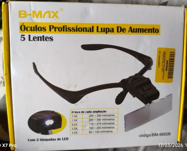 Óculos profissional lupa de aumento 5 lentes